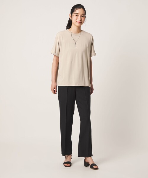 A DAY IN THE LIFE UNITED ARROWS（アデイインザライフユナイテッドアローズ）の「ドビー タック セミワイドパンツ ‐ウォッシャブル‐＜A DAY IN THE LIFE＞（その他パンツ・レディース・ベージュ/モカ/ブラック・36/38）」の7枚目の写真