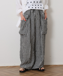 JOURNAL STANDARD LUXE | リネンチェック カーゴパンツ(カーゴパンツ)