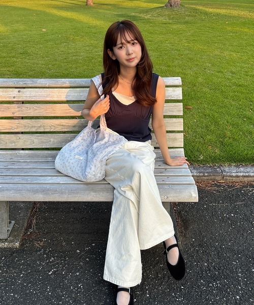 kutir（クティール）の「kutirlune／アソート花柄バッグ（トートバッグ・レディース・ライトベージュ/ライトホワイト/ブラック/ブルー・FREE）」の11枚目の写真