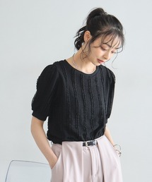 半袖メローデザイントップス