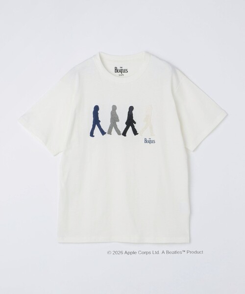 SHIPS(シップス)の「SHIPS: THE BEATLES ショートスリーブ ロゴ Tシャツ(Tシャツ/カットソー・メンズ・ストーン/ホワイト/ネイビー/アイボリー/ブラック・SMALL/MEDIUM/X-LARGE/LARGE)」の2枚目の写真