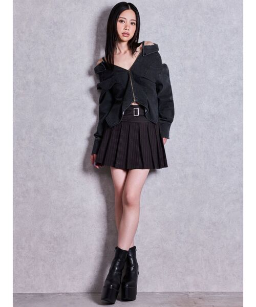 GYDA(ジェイダ)の「2WAY designデニムブラウス(シャツ/ブラウス・レディース・インディゴブルー/ブラック・FREE)」の9枚目の写真