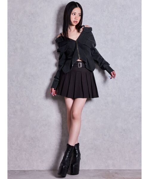 GYDA(ジェイダ)の「2WAY designデニムブラウス(シャツ/ブラウス・レディース・インディゴブルー/ブラック・FREE)」の10枚目の写真