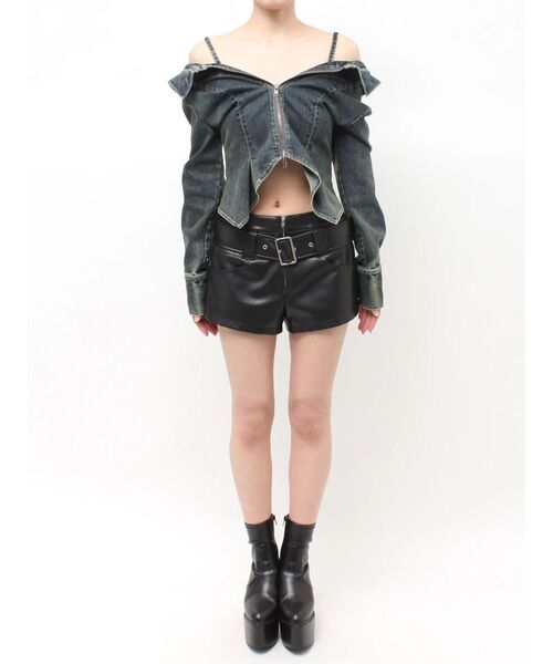 GYDA(ジェイダ)の「2WAY designデニムブラウス(シャツ/ブラウス・レディース・インディゴブルー/ブラック・FREE)」の21枚目の写真