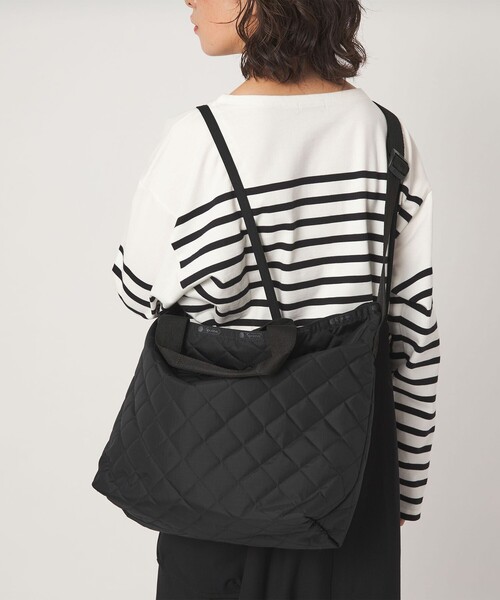 美品　LeSportsac トートバッグ ブラック　キルティング 別注】＜LeSportsac＞デラックス イージーキャリー トート