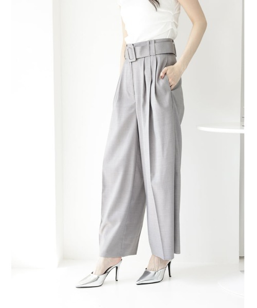 fifth（フィフス）の「【星玲奈セレクト】ベルト付きハイウエストタックワイドパンツ（その他パンツ・レディース・ブラック/ライトブラウン/ライトグレー・XS/M）」の20枚目の写真