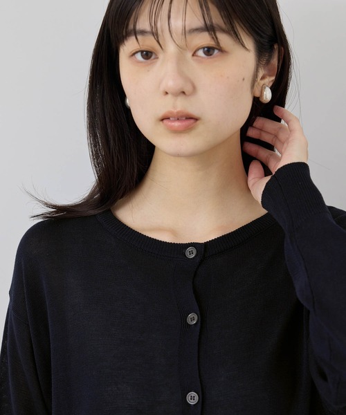 Mac-House(マックハウス)の「【Idnes/イドネス】 レイヤードデザイン レース2WAYカーディガン(カーディガン/ボレロ・レディース・ピンク/オフホワイト/ネイビー・FREE)」の7枚目の写真