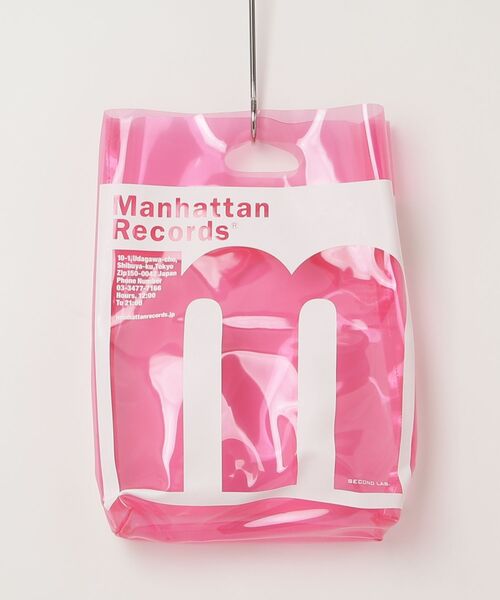 fridge（フリッジ）の「【SECOND LAB.】セカンドラブ MANHATTAN RECORDS 12INCH BAG（トートバッグ・メンズ・クリア/ピンク/ブルー・ONESIZE）」の2枚目の写真