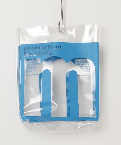 fridge（フリッジ）の「【SECOND LAB.】セカンドラブ MANHATTAN RECORDS 12INCH BAG（トートバッグ・メンズ・クリア/ピンク/ブルー・ONESIZE）」の3枚目の写真