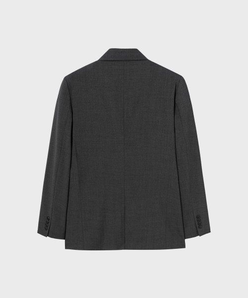 NONBLANK(ノンブランク)の「W29 ウォッシャブルセミオーバーフィットジャケット_CHARCOAL(テーラードジャケット・メンズ・チャコール・MEDIUM/LARGE/X-LARGE)」の2枚目の写真
