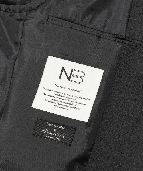 NONBLANK(ノンブランク)の「W29 ウォッシャブルセミオーバーフィットジャケット_CHARCOAL(テーラードジャケット・メンズ・チャコール・MEDIUM/LARGE/X-LARGE)」の9枚目の写真