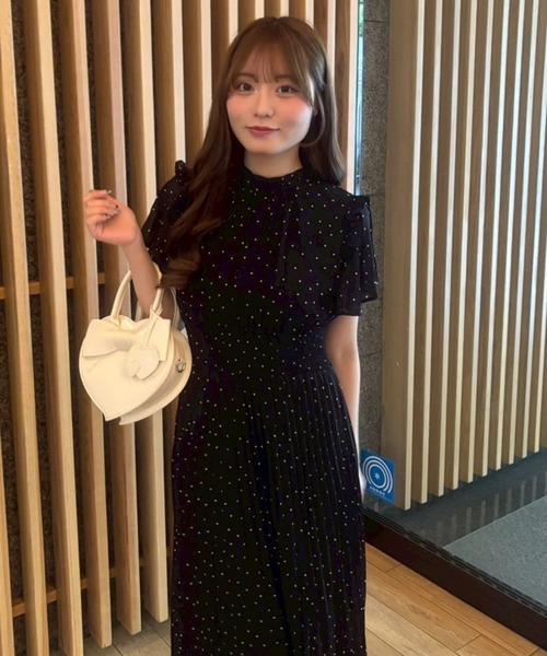 continuer de NICE CLAUP（コンティニューデナイスクラップ）の「前後２ＷＡＹプリーツＯＰ（ワンピース・レディース・ピンク/アイボリー/ドット/チェック・FREE）」の3枚目の写真