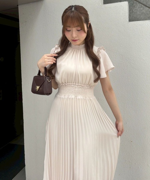 continuer de NICE CLAUP（コンティニューデナイスクラップ）の「前後２ＷＡＹプリーツＯＰ（ワンピース・レディース・ピンク/アイボリー/ドット/チェック・FREE）」の13枚目の写真