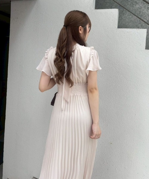 continuer de NICE CLAUP（コンティニューデナイスクラップ）の「前後２ＷＡＹプリーツＯＰ（ワンピース・レディース・ピンク/アイボリー/ドット/チェック・FREE）」の11枚目の写真