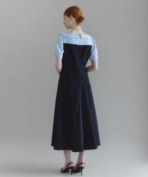 MICANE(ミケーネ)の「ミネルオープンカラー ドレス(ワンピース・レディース・ブラック/チャコール・SMALL/MEDIUM/LARGE/X-LARGE/XX-LARGE)」の9枚目の写真