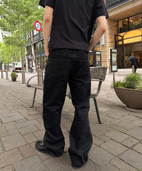 kutir(クティール)の「14OZ HEAVYWEIGHT FLARE DENIM PANTS/14OZ ヘビーウェイトフレアデニムパンツ(デニムパンツ・メンズ・ブラック・SMALL/MEDIUM/LARGE)」の5枚目の写真