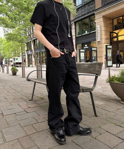 kutir(クティール)の「14OZ HEAVYWEIGHT FLARE DENIM PANTS/14OZ ヘビーウェイトフレアデニムパンツ(デニムパンツ・メンズ・ブラック・SMALL/MEDIUM/LARGE)」の6枚目の写真