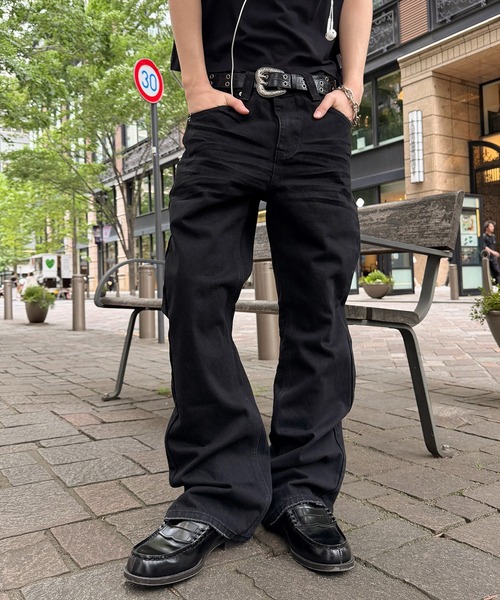 kutir(クティール)の「14OZ HEAVYWEIGHT FLARE DENIM PANTS/14OZ ヘビーウェイトフレアデニムパンツ(デニムパンツ・メンズ・ブラック・SMALL/MEDIUM/LARGE)」の11枚目の写真