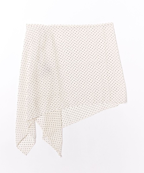 apres jour mignon(アプレジュールミニョン)の「【apresjour mignon×ARIAZ】ドット柄ロング巻きスカート(スカート・レディース・ブラック/オフホワイト・ONESIZE)」の5枚目の写真