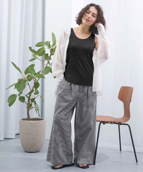 ESLIA(エスリア)の「「サラリノ」持続涼感タンクトップ(タンクトップ・レディース・ブラック/ベージュ・M/L/XL)」の20枚目の写真