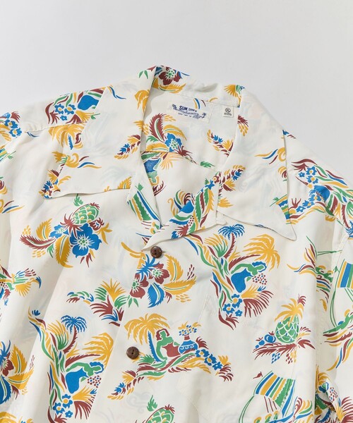 SUN SURF(サンサーフ)の「【SUN SURF/サンサーフ】ISLAND TRIPS/S RANDOM WEAR(シャツ/ブラウス・メンズ・ホワイト/ネイビー・L/XL)」の3枚目の写真