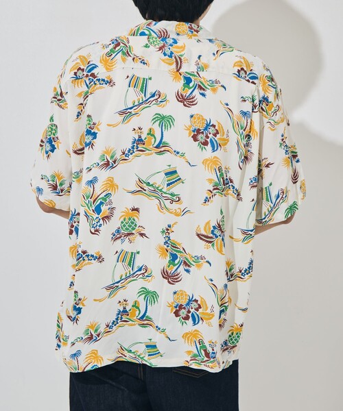 SUN SURF(サンサーフ)の「【SUN SURF/サンサーフ】ISLAND TRIPS/S RANDOM WEAR(シャツ/ブラウス・メンズ・ホワイト/ネイビー・L/XL)」の7枚目の写真