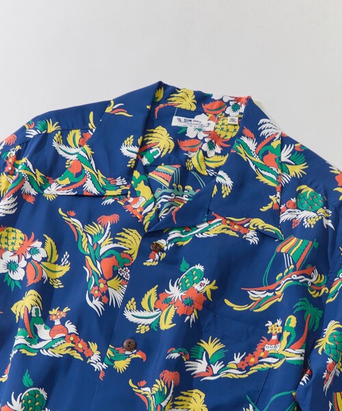 SUN SURF(サンサーフ)の「【SUN SURF/サンサーフ】ISLAND TRIPS/S RANDOM WEAR(シャツ/ブラウス・メンズ・ホワイト/ネイビー・L/XL)」の8枚目の写真