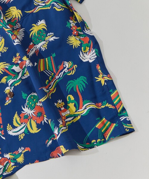 SUN SURF(サンサーフ)の「【SUN SURF/サンサーフ】ISLAND TRIPS/S RANDOM WEAR(シャツ/ブラウス・メンズ・ホワイト/ネイビー・L/XL)」の9枚目の写真