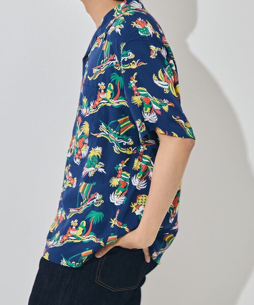 SUN SURF(サンサーフ)の「【SUN SURF/サンサーフ】ISLAND TRIPS/S RANDOM WEAR(シャツ/ブラウス・メンズ・ホワイト/ネイビー・L/XL)」の11枚目の写真