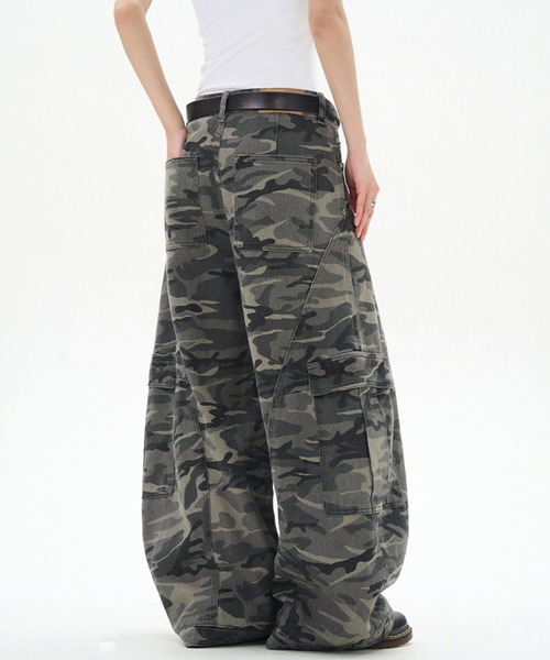 WESTBOY(ウエストボーイ)の「Y2K ユニセックス カモフラ柄 ワイドシルエット カーゴパンツ WO26W4PT03(カーゴパンツ・メンズ・カモフラージュ・XL/M/L)」の12枚目の写真