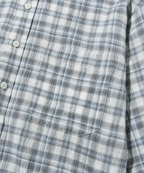 F.ILLUMINATE(フィルミネイト)の「リンクルタータンチェックシャツ-スカイブルー(シャツ/ブラウス・レディース・その他・SMALL/MEDIUM/LARGE)」の7枚目の写真