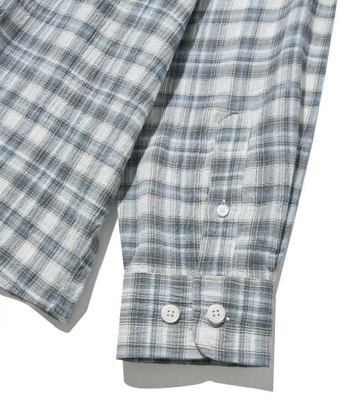 F.ILLUMINATE(フィルミネイト)の「リンクルタータンチェックシャツ-スカイブルー(シャツ/ブラウス・レディース・その他・SMALL/MEDIUM/LARGE)」の8枚目の写真