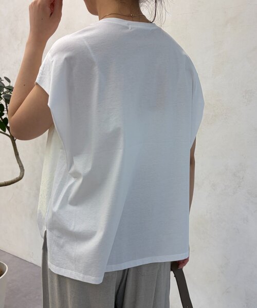 Jena espace merveilleux(ジェナ エスパスメルヴェイユ)の「レースフレンチT(Tシャツ/カットソー・レディース・チャコールグレー/オフホワイト・FREE)」の8枚目の写真