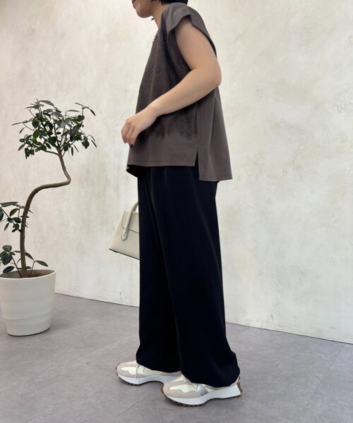 Jena espace merveilleux(ジェナ エスパスメルヴェイユ)の「レースフレンチT(Tシャツ/カットソー・レディース・チャコールグレー/オフホワイト・FREE)」の11枚目の写真