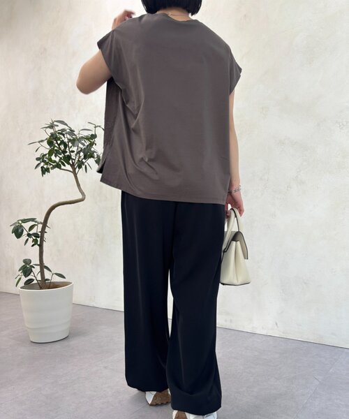 Jena espace merveilleux(ジェナ エスパスメルヴェイユ)の「レースフレンチT(Tシャツ/カットソー・レディース・チャコールグレー/オフホワイト・FREE)」の12枚目の写真