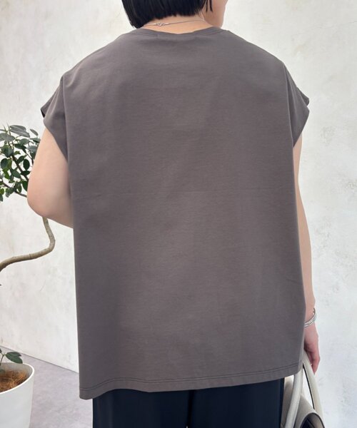 Jena espace merveilleux(ジェナ エスパスメルヴェイユ)の「レースフレンチT(Tシャツ/カットソー・レディース・チャコールグレー/オフホワイト・FREE)」の15枚目の写真