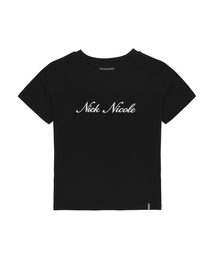 NICOLE LOGO GRAPHIC HALF TOP_BLACK