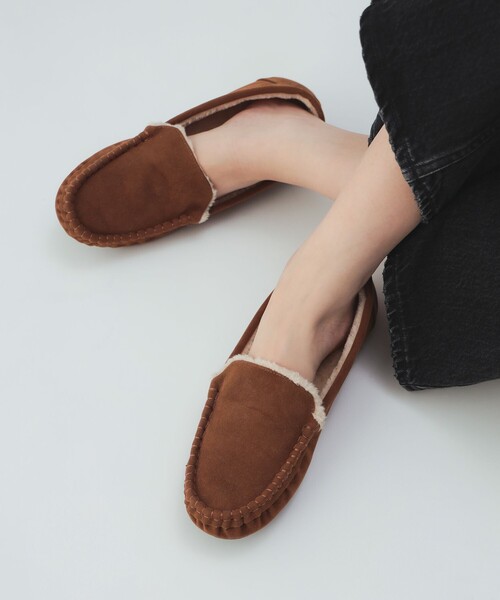 BEAMS HEART(ビームスハート)の「フェイクファー モカシン(モカシン/デッキシューズ・レディース・グレー/ブラック/ベージュ・25.0cm/23.0cm/24.0cm)」の3枚目の写真