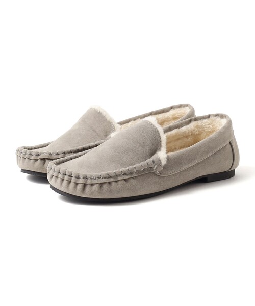 BEAMS HEART(ビームスハート)の「フェイクファー モカシン(モカシン/デッキシューズ・レディース・グレー/ブラック/ベージュ・25.0cm/23.0cm/24.0cm)」の2枚目の写真