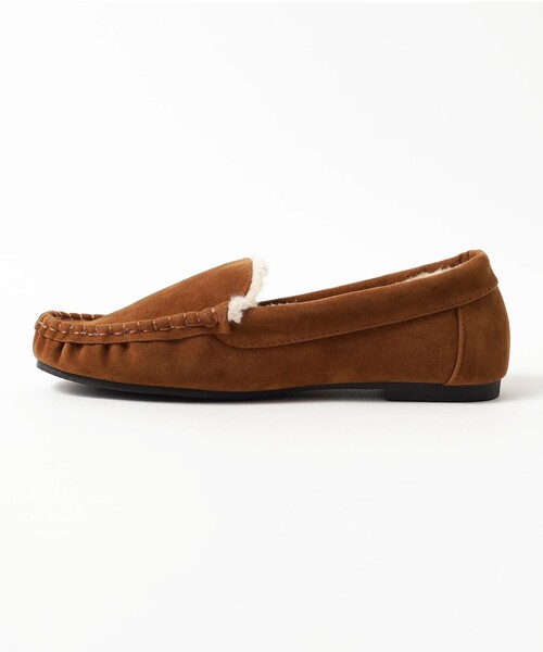 BEAMS HEART(ビームスハート)の「フェイクファー モカシン(モカシン/デッキシューズ・レディース・グレー/ブラック/ベージュ・25.0cm/23.0cm/24.0cm)」の4枚目の写真