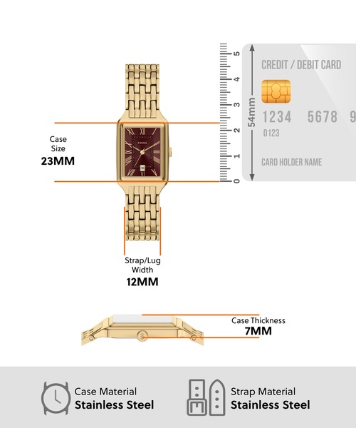 FOSSIL(フォッシル)の「フォッシル 腕時計 レディース アナログ ステンレス ES5512(アナログ腕時計・レディース・ゴールド・FREE)」の5枚目の写真