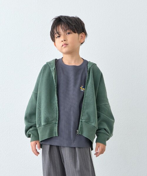 CIAOPANIC TYPY(チャオパニックティピー)の「【KIDS】KIDSピグメントダンボールパーカー(パーカー・キッズ・グリーン/ブラウン/レッド/グレー/チャコールグレー・130/150/110)」の18枚目の写真