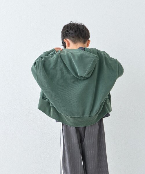 CIAOPANIC TYPY(チャオパニックティピー)の「【KIDS】KIDSピグメントダンボールパーカー(パーカー・キッズ・グリーン/ブラウン/レッド/グレー/チャコールグレー・130/150/110)」の19枚目の写真