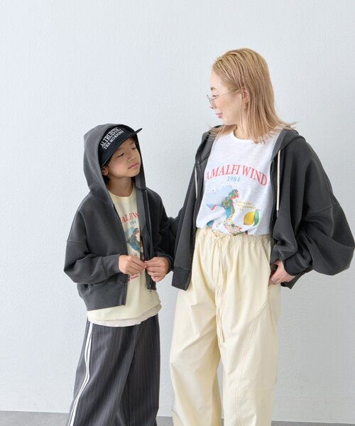 CIAOPANIC TYPY(チャオパニックティピー)の「【KIDS】KIDSピグメントダンボールパーカー(パーカー・キッズ・グリーン/ブラウン/レッド/グレー/チャコールグレー・130/150/110)」の6枚目の写真