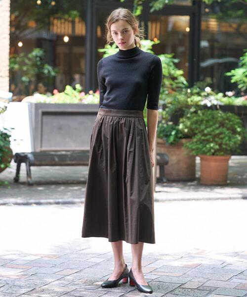 DRESSTERIOR（ドレステリア）の「【接触冷感】クールタッチ ハーフスリーブニット（ニット/セーター・レディース・ブラック/オフホワイト/ボルドー・40/36/38）」の7枚目の写真