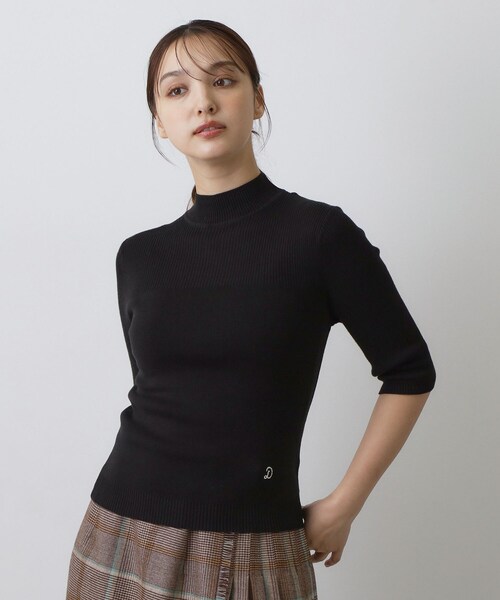 DRESSTERIOR（ドレステリア）の「【接触冷感】クールタッチ ハーフスリーブニット（ニット/セーター・レディース・ブラック/オフホワイト/ボルドー・40/36/38）」の21枚目の写真