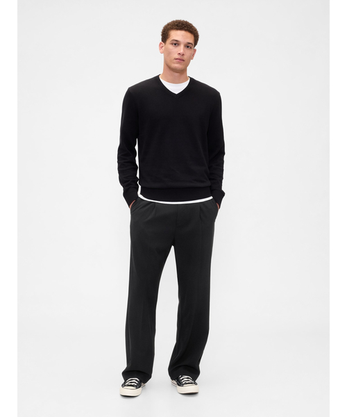 GAP(ギャップ)の「リラックスフィット プリーツトラウザー(その他パンツ・メンズ・ブラック/ヘザーグレー・36W 32L/34W 32L/33W 32L/32W 32L/32W 30L/31W 32L/31W 30L/30W 30L/29W 30L/28W 30L)」の4枚目の写真