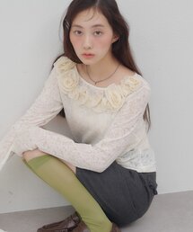 【umm.】ニュアンスローズプルオーバー
