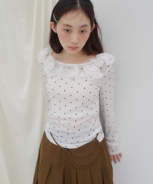 DISCOAT(ディスコート)の「【umm.】ニュアンスローズプルオーバー(Tシャツ/カットソー・レディース・グレー/オフホワイト/アイボリー/ミント/ブラウン/パープル・FREE)」の21枚目の写真