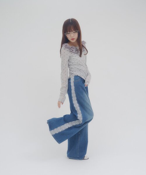 DISCOAT(ディスコート)の「【umm.】ニュアンスローズプルオーバー(Tシャツ/カットソー・レディース・グレー/オフホワイト/アイボリー/ミント/ブラウン/パープル・FREE)」の10枚目の写真